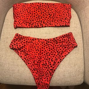 Bisous High-Waisted, Bandeau Bikini